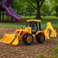 JCB Style Backhoe Loader Toy - Friction Powered Fun for Kids - product image