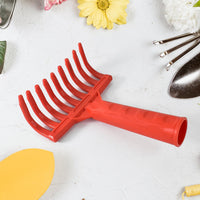 Plastic Garden Hand Rake - Lightweight 9-Tooth Cultivator Tool - product image