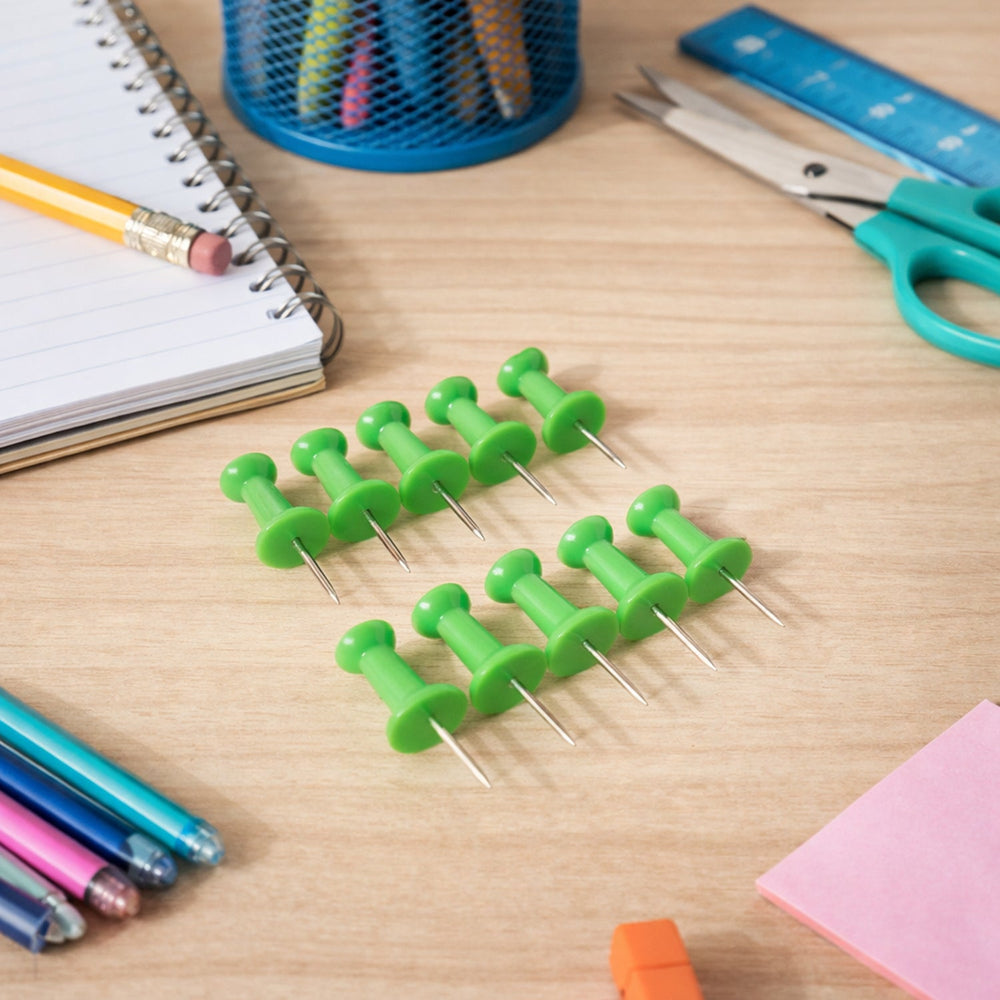 Green Push Pins – Strong Metal & Easy Grip for Notice Boards Your Brand