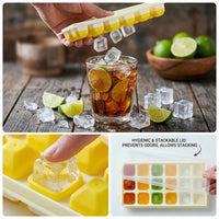 Multi-purpose ice tray with lid for freezer storage, chocolates, jellies and frozen treats.