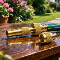Heavy Duty Brass Garden Hose Nozzle Portable Travel Essential Organizer