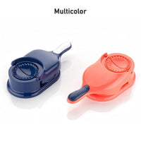 Easy-to-clean food-grade plastic dumpling maker on a white background.