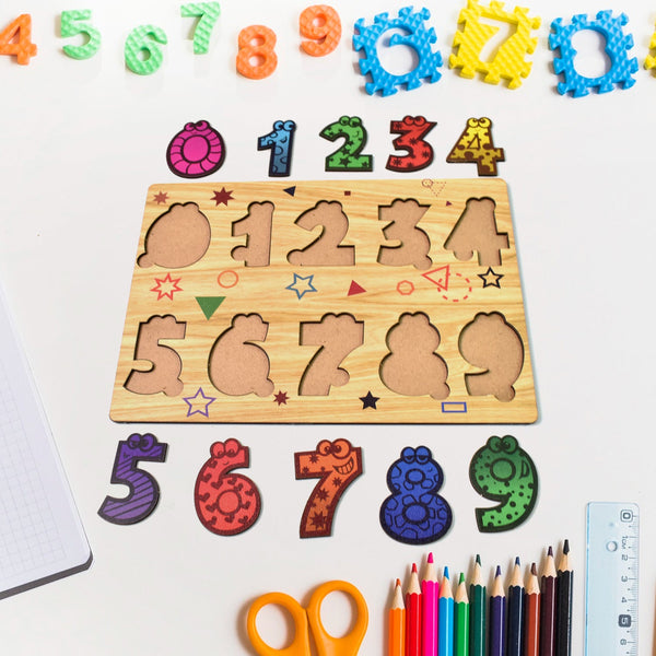 Wooden Number Puzzle – Early Learning Board | Inventive Play