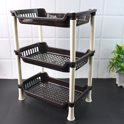 3-Tier Plastic Storage Rack Kitchen Storage Organizer Solution
