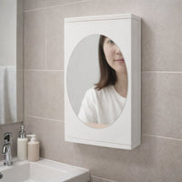 Rotating Bathroom Mirror Cabinet Kitchen Storage Organizer Solution