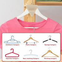 Close-up of plastic snap and hook organizer for saving closet space
