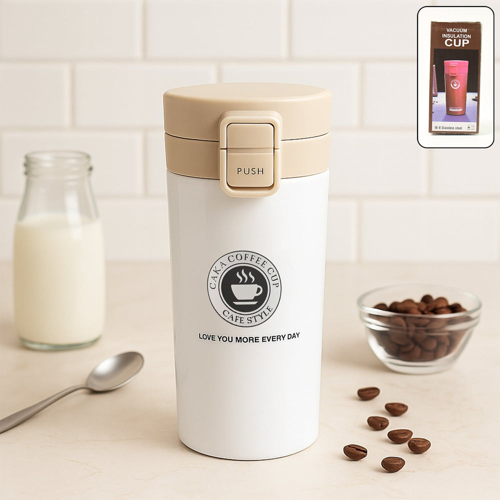 Vacuum Insulated Coffee Flask Portable Travel Essential Organizer