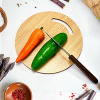 Wooden Round Chopping Board Kitchen Storage Organizer Solution