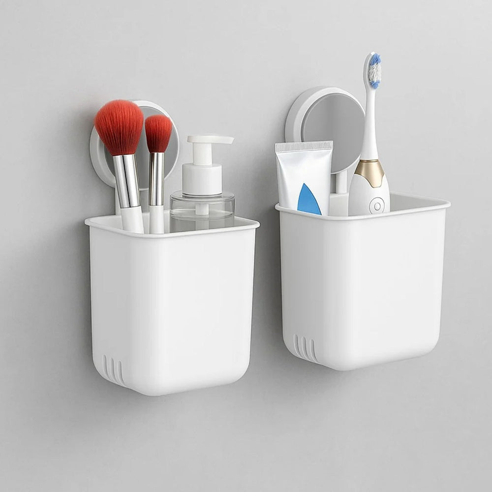 Wall Mounted Bathroom Organizer Cups for Space Saving and Decluttering Your Brand