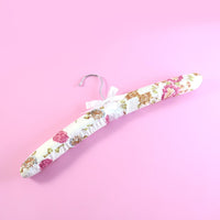 Padded Floral Clothes Hanger Bedroom Organization Furniture Storage