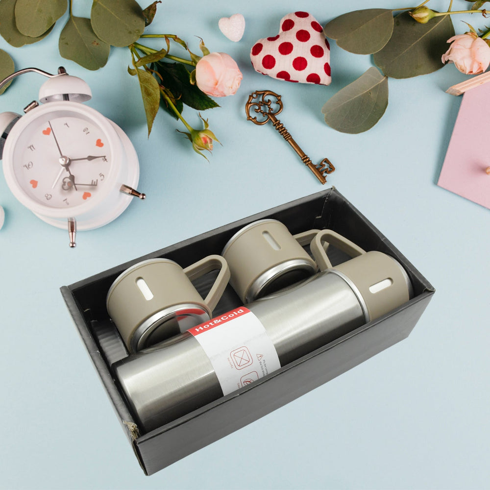Stainless Steel Vacuum Flask Set Home Organization Storage Solution