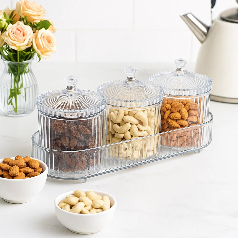 Dry Fruit Storage Jars Kitchen Storage Organizer Solution