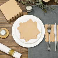 Scalloped Edge Tissue Napkins - Elegant 120 Pc 2-Ply Set - product image