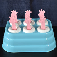 Giraffe-Shaped Ice Cube Molds - 6-Cavity Popsicle Maker | Bake & Dwell - product image