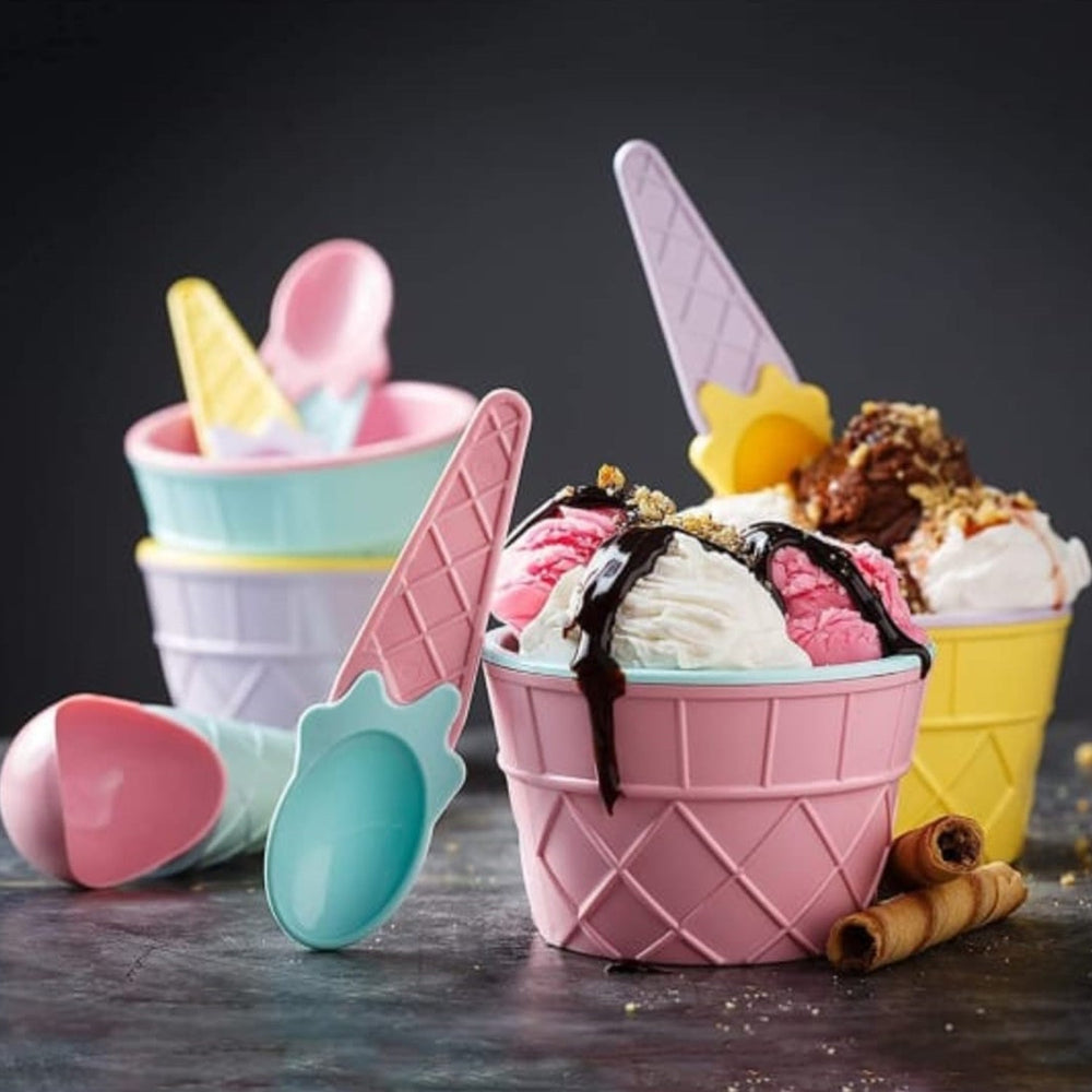 Ice Cream Bowl Set Home Organization Storage Solution