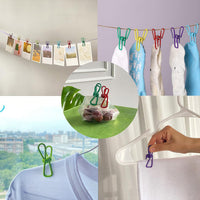 Metal clothes pins clips set with included cotton storage bag