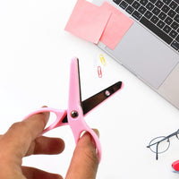 The mini office stationery set laid out, highlighting its convenient size and essential tools.