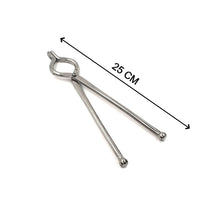 Detailed view of the 8mm thick Ganesh kitchen tongs, emphasizing durability and rust-free finish.