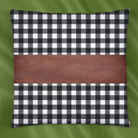 Textured cotton side of a decorative pillow cover, perfect for home decor.