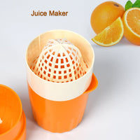Handheld lemon squeezer featuring an ergonomic handle for comfortable grip.