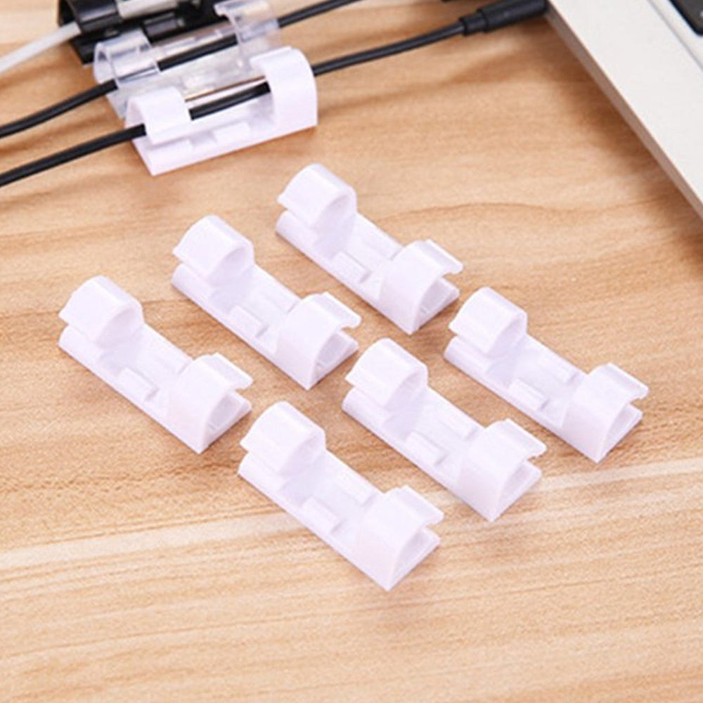 Plastic Cable Clips – Strong Adhesive Wire Organizer (20 Pcs) | WipeTech Your Brand