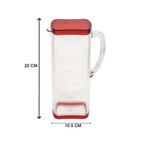 Top-down view of the fridge-safe water jug with its secure, easy-open lid.