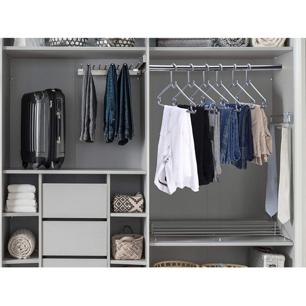 Plastic Clothes Hanger Set (6 Pcs) Bedroom Organization Furniture Storage