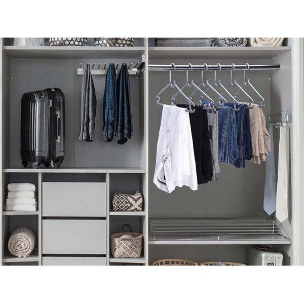 Plastic Clothes Hanger Set (6 Pcs) – Durable & Space-Saving | Indo Glow