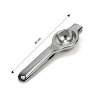Detailed shot of the Stainless Steel Lemon Squeezer's ergonomic handle and sturdy juicing mechanism.