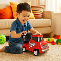 Kids Cement Mixer Toy Truck – Friction Powered Fun for Toddlers Your Brand