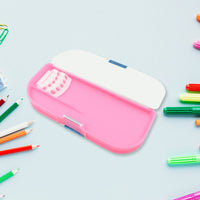 Kids' cartoon pencil box with an engaging design, perfect for organizing stationery.
