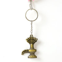 Lord Shiva Shivaling Metal Keychain Home Organization Storage Solution