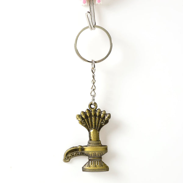 Lord Shiva Shivaling Metal Keychain – Durable Spiritual Accessory