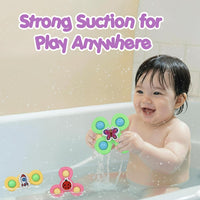 Three-piece baby spinner toy set for infant sensory development
