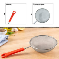 Kitchen strainer basket used to remove oil from fried snacks