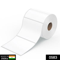 Stack of 4x6 inch direct thermal labels for parcel printing.