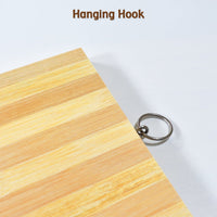 Eco-friendly wooden cutting board, gentle on knives.