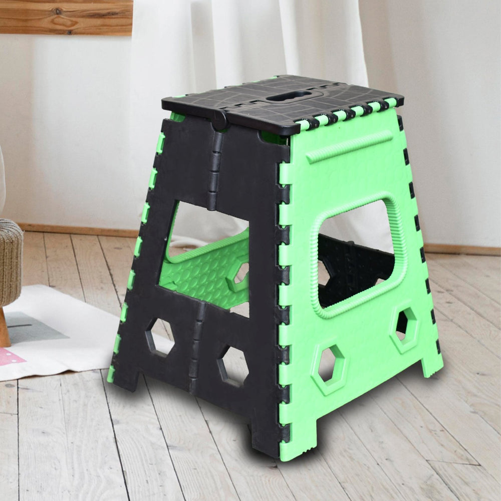Folding Stool 18-inch Portable Travel Essential Organizer Storage