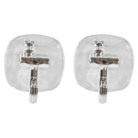 Plastic self adhesive wall hook with secure grip on smooth surface
