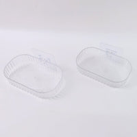 Sleek transparent soap tray with easy wall mount feature and drainage