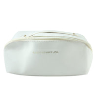 Compact toiletry and makeup storage pouch for travel use