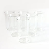 300ml juice glass set made of durable glossy plastic for everyday use