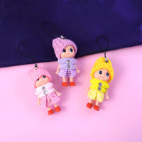 Bright colorful hanging doll keychains for bags