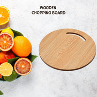 Large round bamboo chopping board for chopping fruits and vegetables