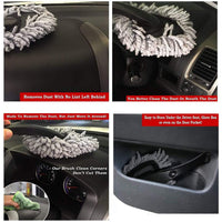 Versatile Microfiber Car Wash Brush suitable for both automotive and home window cleaning tasks.