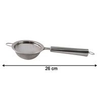 Detailed view of stainless steel mesh of strainer