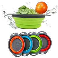 Foldable Silicone Strainer Kitchen Storage Organizer Solution Storage