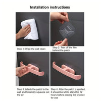 Side profile of the Bathora self-adhesive towel and slipper holder, highlighting its slim design.