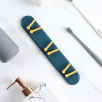 Wall-Mounted Toothbrush Holder Kitchen Storage Organizer Solution Storage
