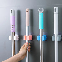 Self-Adhesive Mop Holder Kitchen Storage Organizer Solution Storage